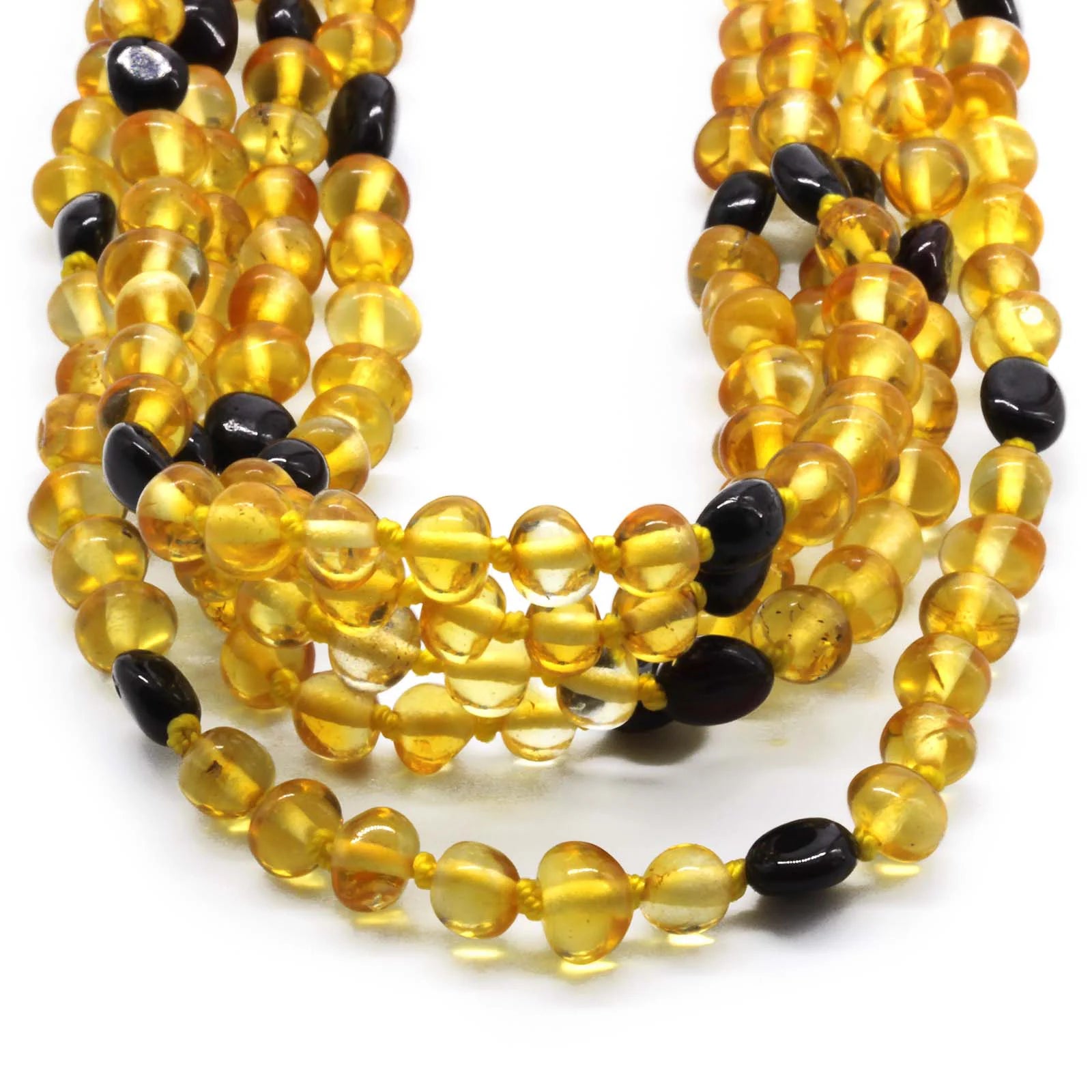 BALTIC AMBER BABY TEETHING NECKLACES LOT OF 10pcs - BAROQUE. BE172