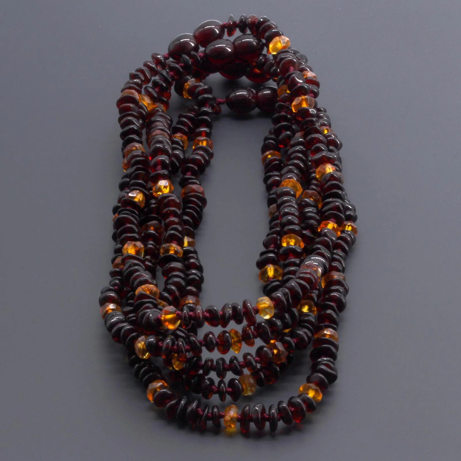 BALTIC AMBER BABY NECKLACES LOT OF 10pcs - ROUNDEL. BE173