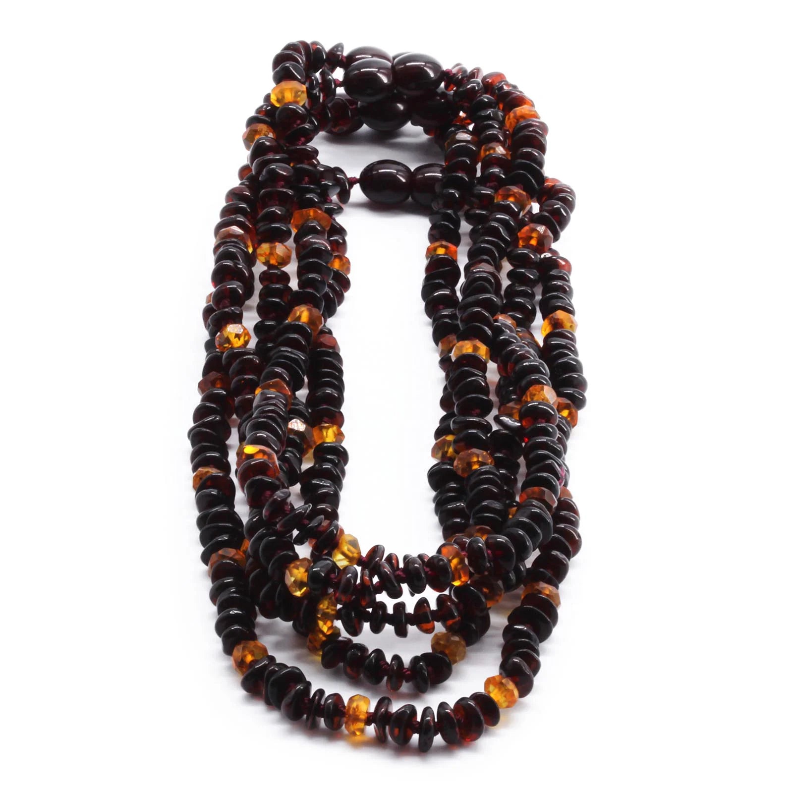 BALTIC AMBER BABY NECKLACES LOT OF 10pcs - ROUNDEL. BE173