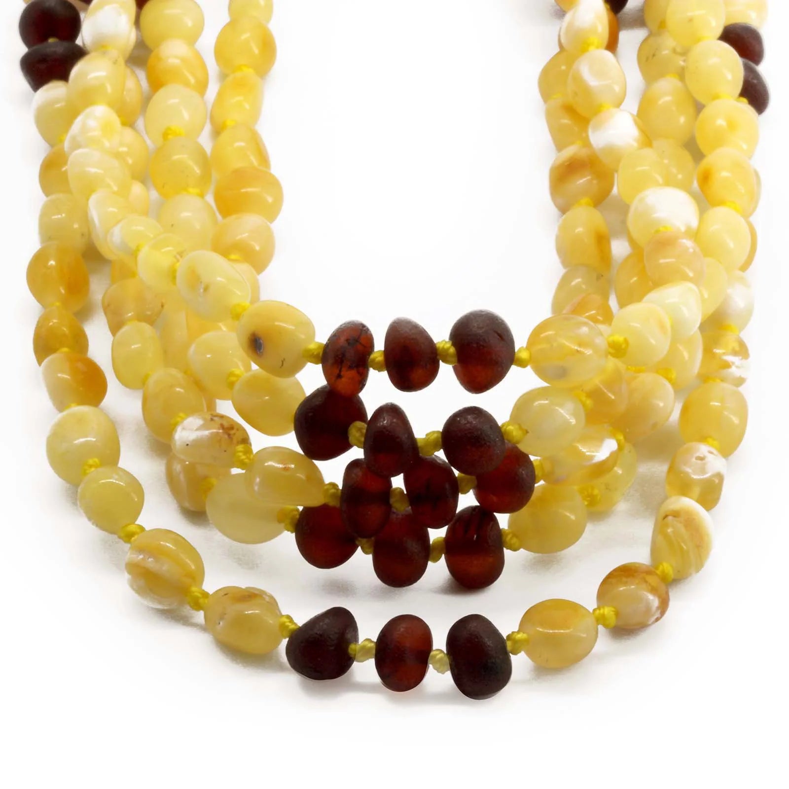 BALTIC AMBER BABY TEETHING NECKLACES LOT OF 10pcs - OLIVE. CE130
