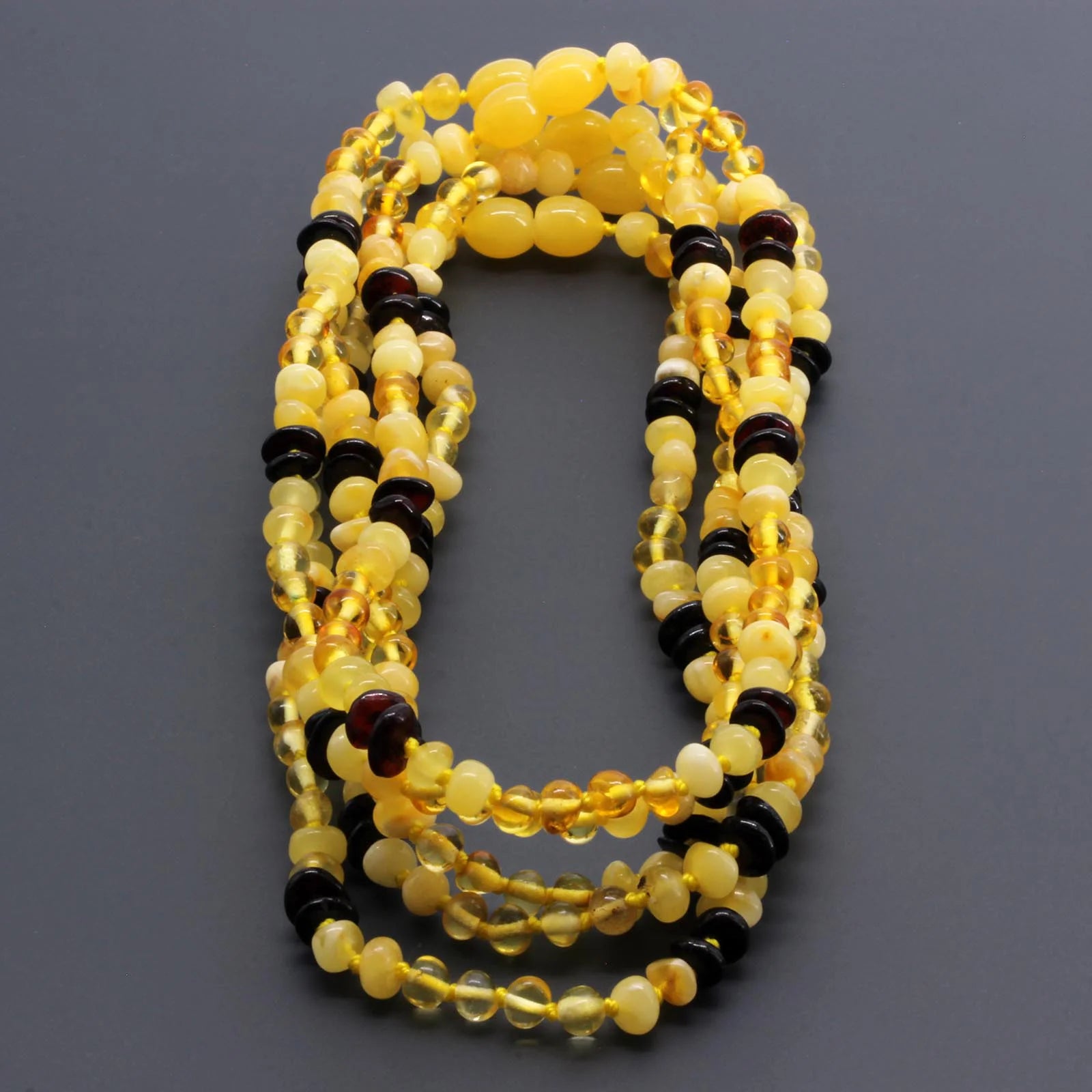 BALTIC AMBER BABY TEETHING NECKLACES LOT OF 10pcs - BAROQUE. CE131
