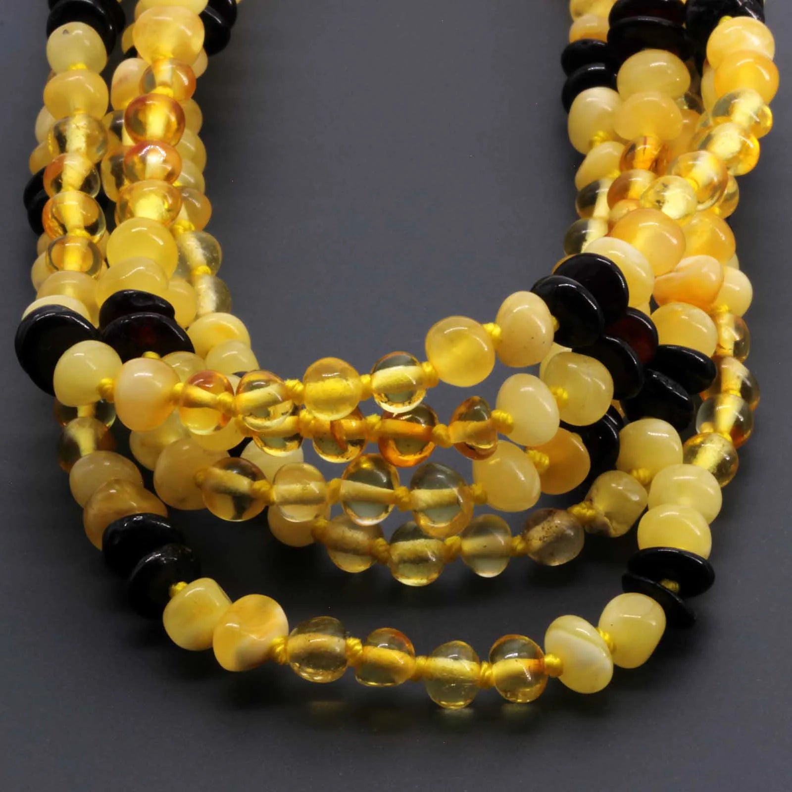 BALTIC AMBER BABY TEETHING NECKLACES LOT OF 10pcs - BAROQUE. CE131