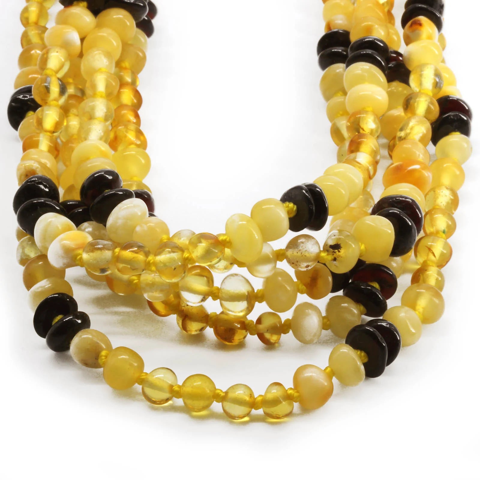 BALTIC AMBER BABY TEETHING NECKLACES LOT OF 10pcs - BAROQUE. CE131