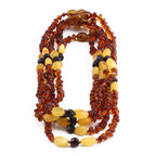 Baltic Amber Baby Teething Necklace Roundel Milky Cognac Glossy Finish - Wholesale Lot of 10pcs - 32cm / 12.6in - BE182