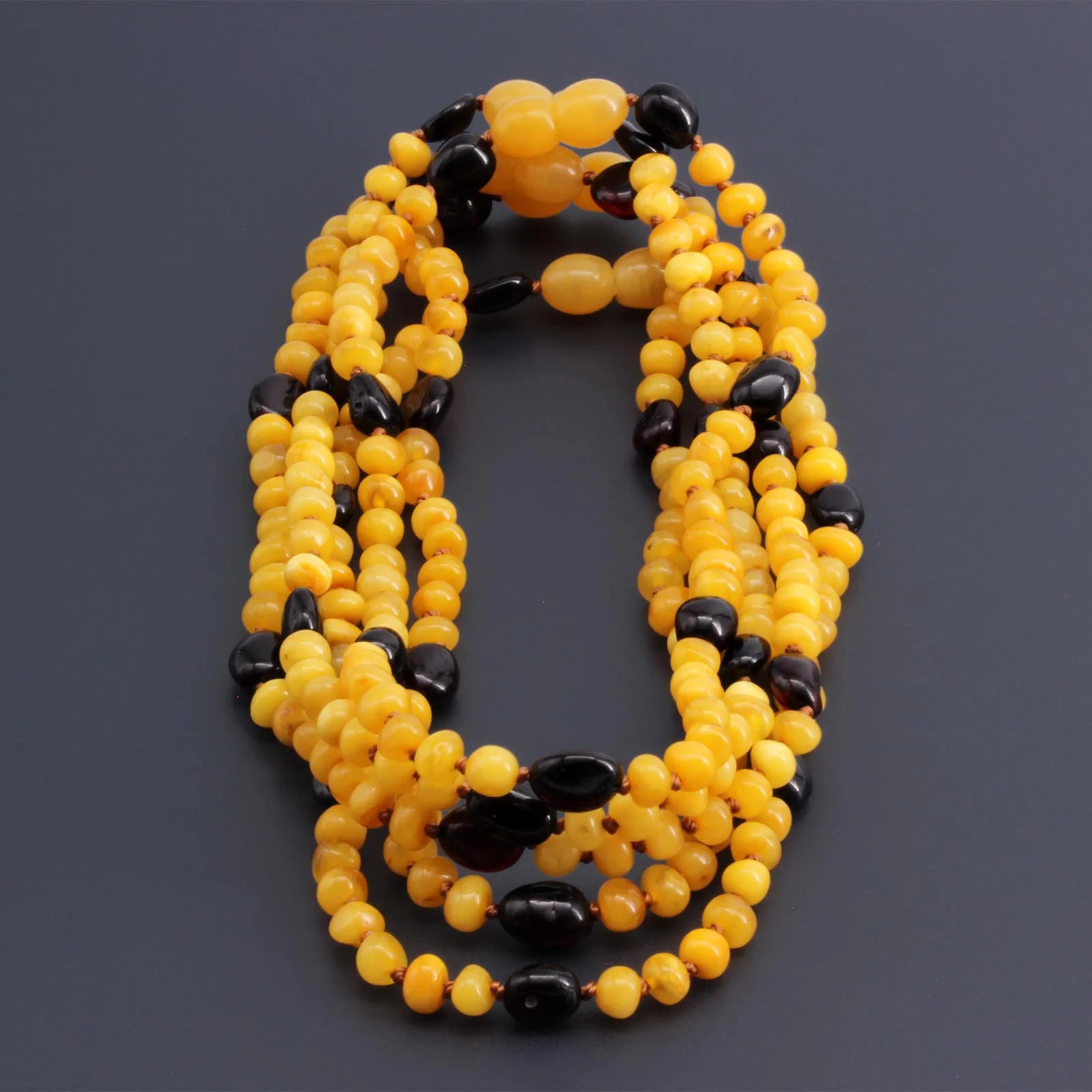 BALTIC AMBER BABY TEETHING NECKLACES LOT OF 10pcs - BAROQUE. LE369