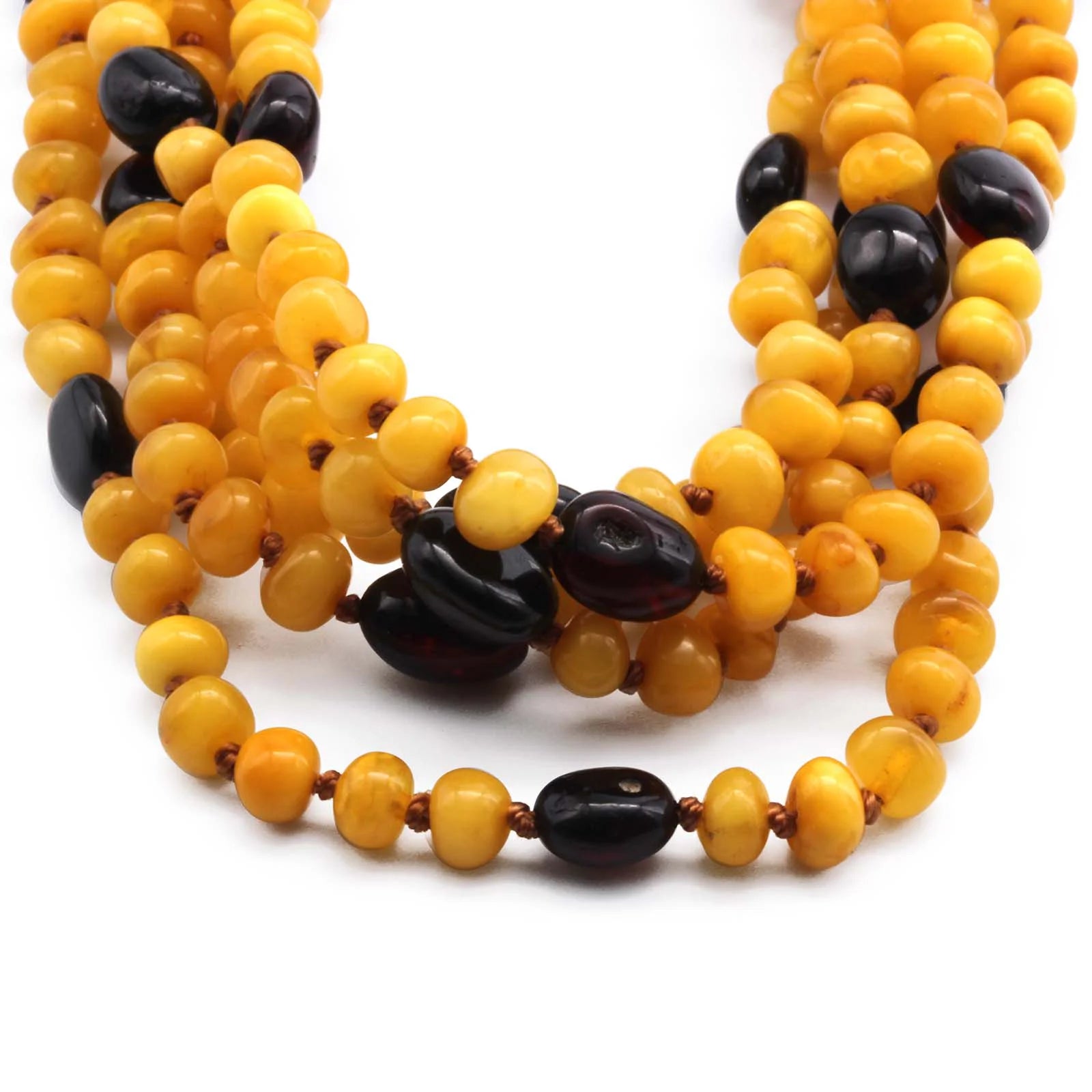 BALTIC AMBER BABY TEETHING NECKLACES LOT OF 10pcs - BAROQUE. LE369