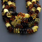 BALTIC AMBER BABY NECKLACES LOT OF 10pcs - ROUNDEL. BE166