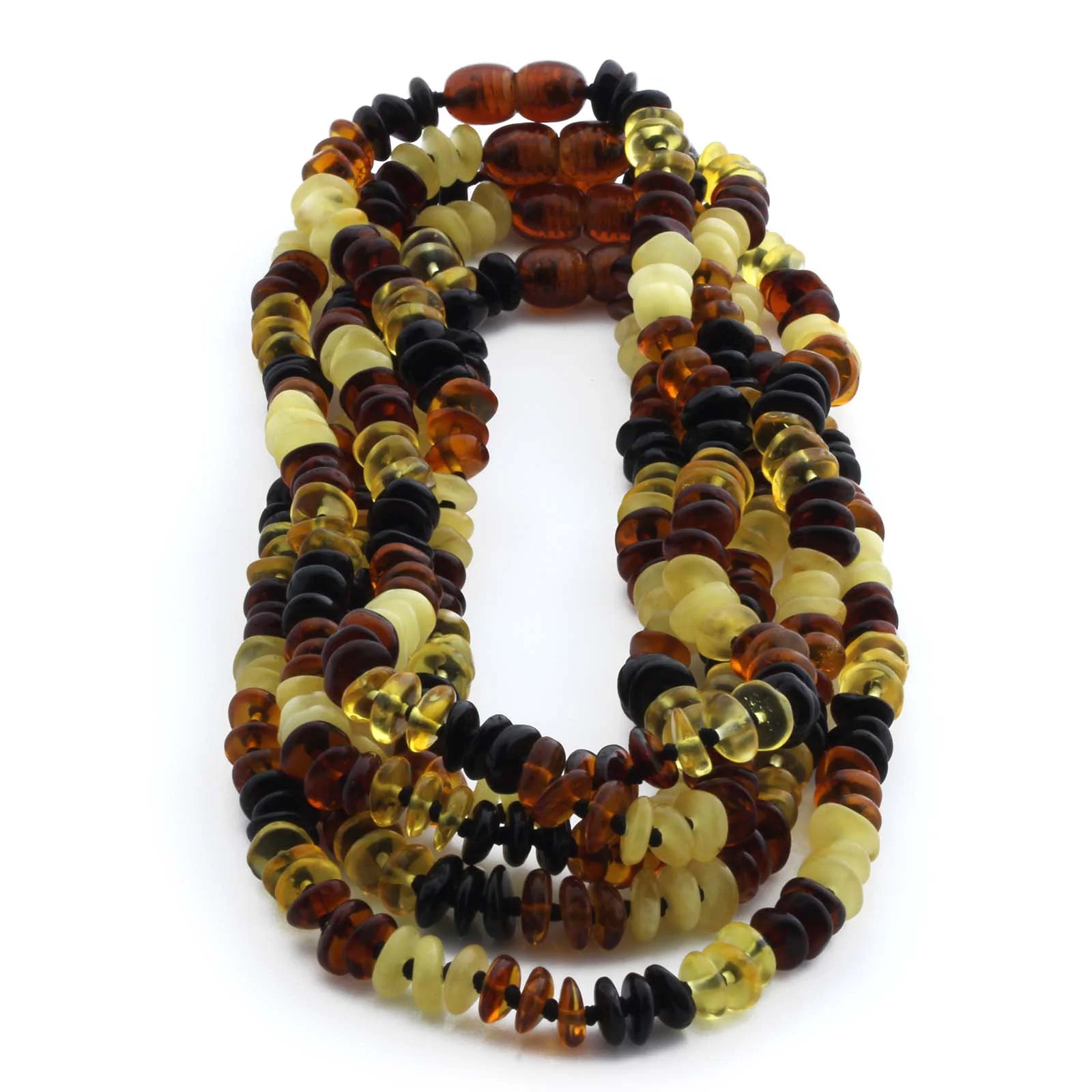 BALTIC AMBER BABY NECKLACES LOT OF 10pcs - ROUNDEL. BE166