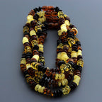 BALTIC AMBER BABY NECKLACES LOT OF 10pcs - ROUNDEL. BE166