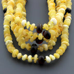 BALTIC AMBER BABY TEETHING NECKLACES LOT OF 10pcs - ROUNDEL. CE126