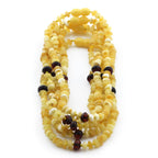 BALTIC AMBER BABY TEETHING NECKLACES LOT OF 10pcs - ROUNDEL. CE126
