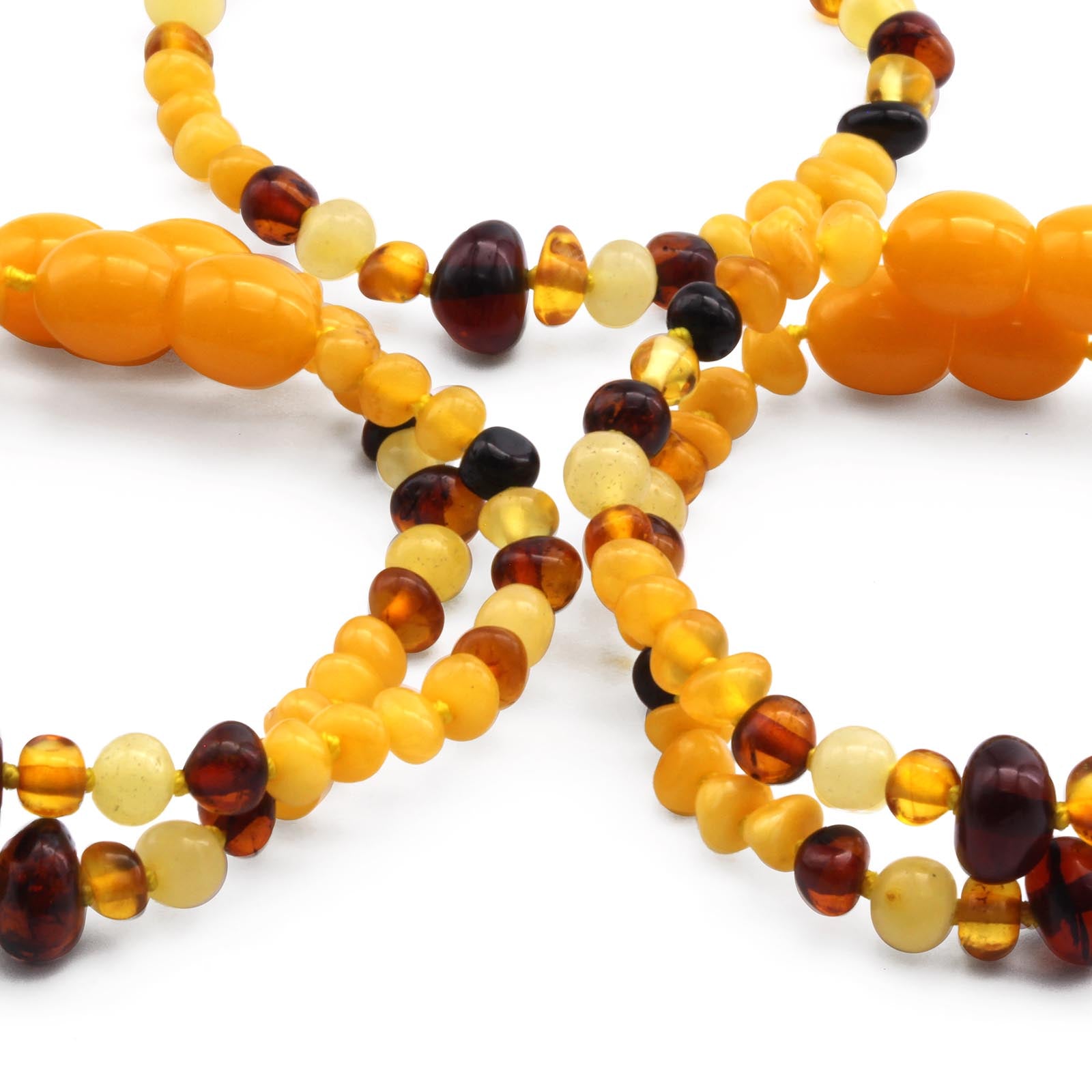 BALTIC AMBER BABY TEETHING BRACELETS LOT OF 10pcs - BAROQUE. BE193