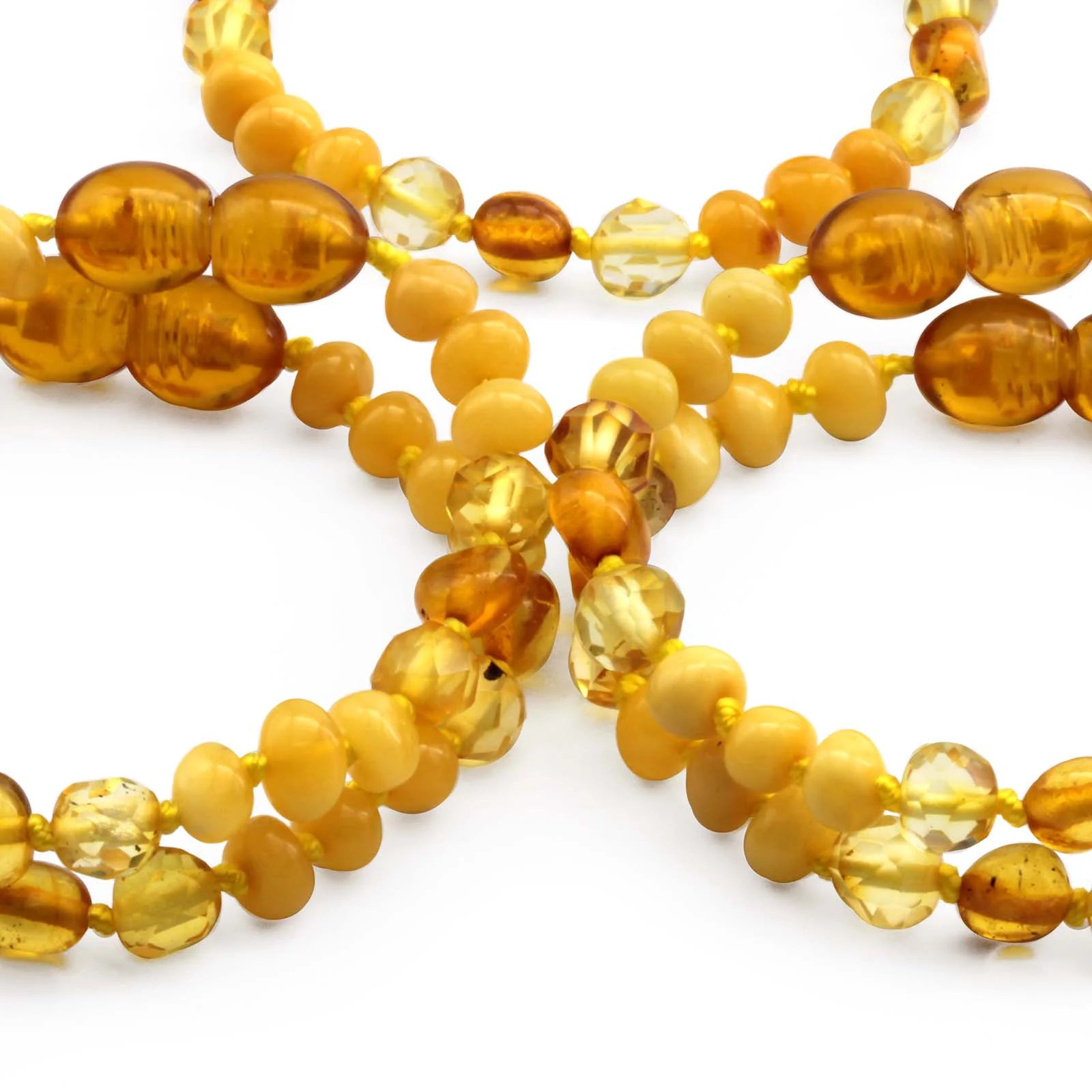 BALTIC AMBER BABY TEETHING BRACELETS LOT OF 10pcs - BAROQUE. LE40