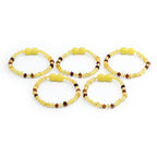 BALTIC AMBER BABY TEETHING BRACELETS LOT OF 10pcs - BAROQUE. LE393