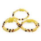 BALTIC AMBER BABY TEETHING BRACELETS LOT OF 10pcs - BAROQUE. LE393