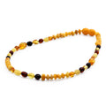 Baltic Amber Baby Teething Necklace Roundel Milky Orange Glossy Finish - Wholesale Lot of 10pcs - 32cm / 12.6in - CE139