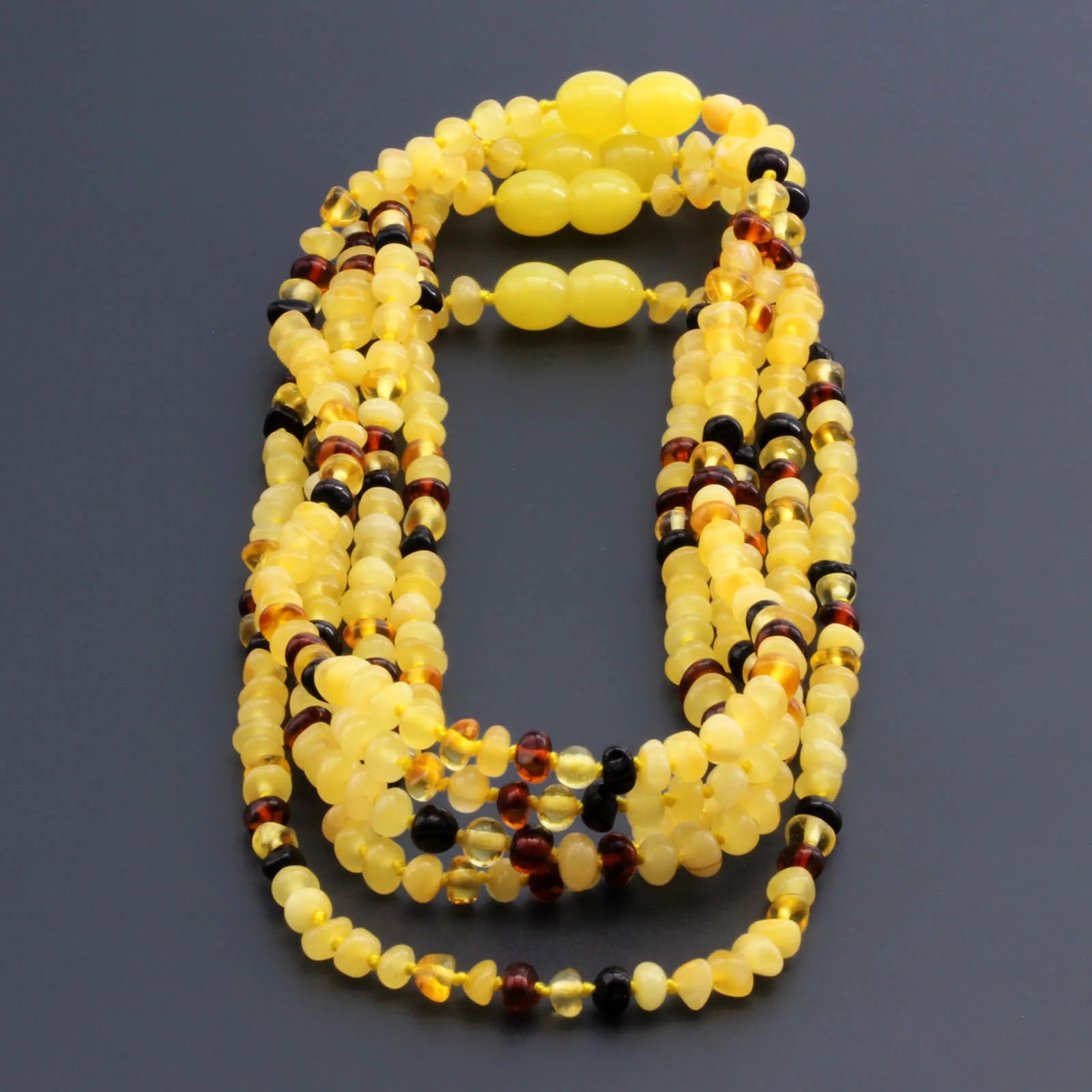 BALTIC AMBER BABY TEETHING NECKLACES LOT OF 10pcs - BAROQUE. LE393