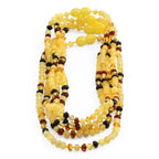 BALTIC AMBER BABY TEETHING NECKLACES LOT OF 10pcs - BAROQUE. LE393