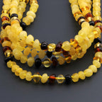 BALTIC AMBER BABY TEETHING NECKLACES LOT OF 10pcs - BAROQUE. LE393
