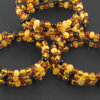 BALTIC AMBER ADULT BRACELETS LOT OF 10pcs - BAROQUE. XB65M
