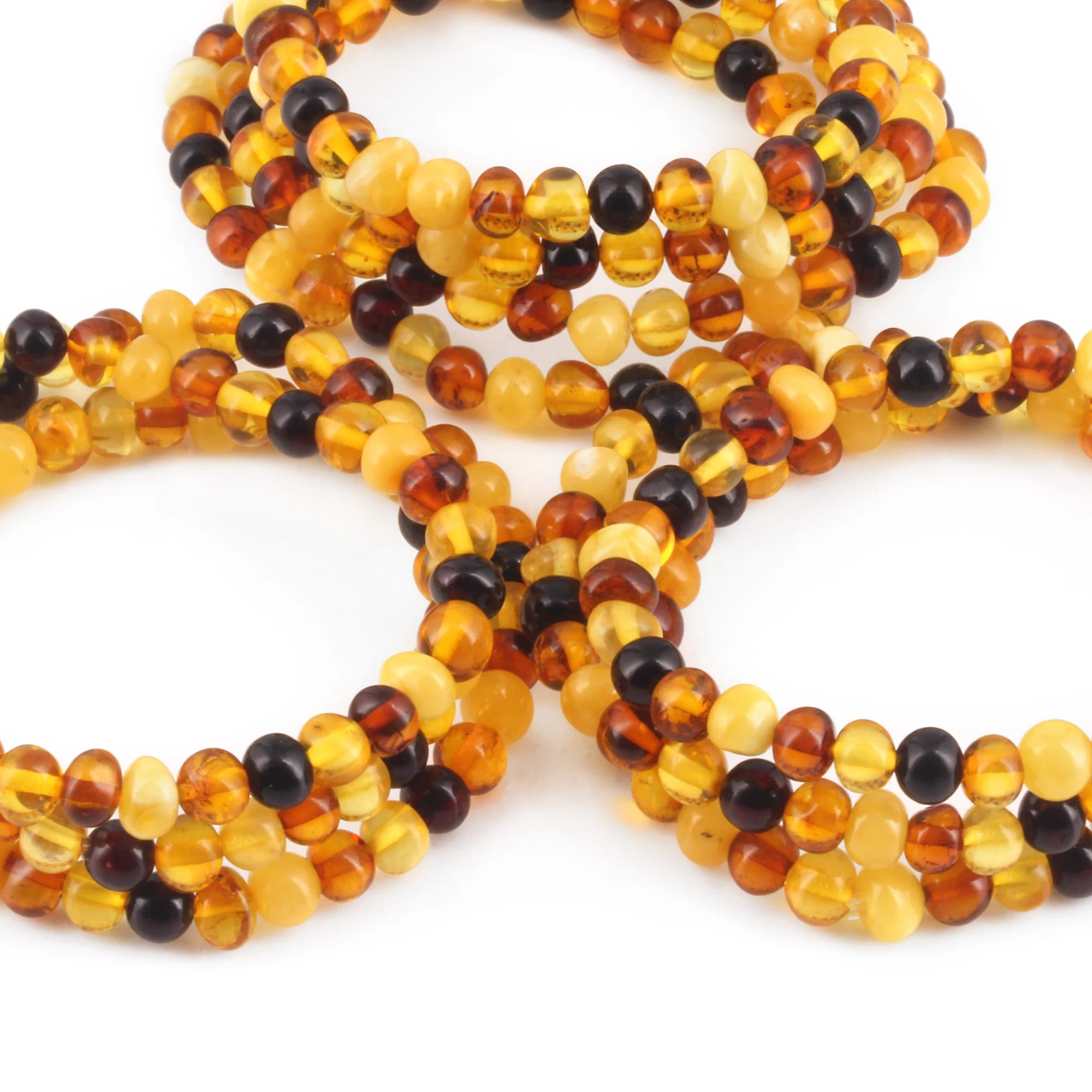 BALTIC AMBER ADULT BRACELETS LOT OF 10pcs - BAROQUE. XB65M