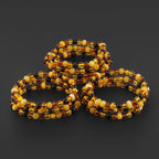 BALTIC AMBER ADULT BRACELETS LOT OF 10pcs - BAROQUE. XB65M