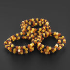 BALTIC AMBER ADULT BRACELETS LOT OF 10pcs - BAROQUE. XB65MM