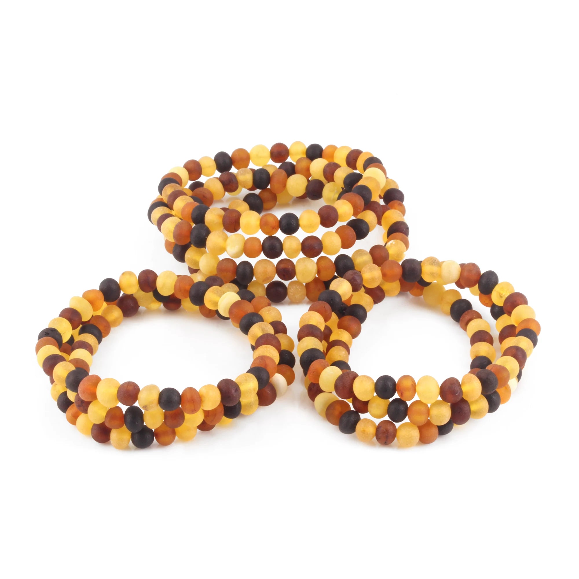 BALTIC AMBER ADULT BRACELETS LOT OF 10pcs - BAROQUE. XB65MM