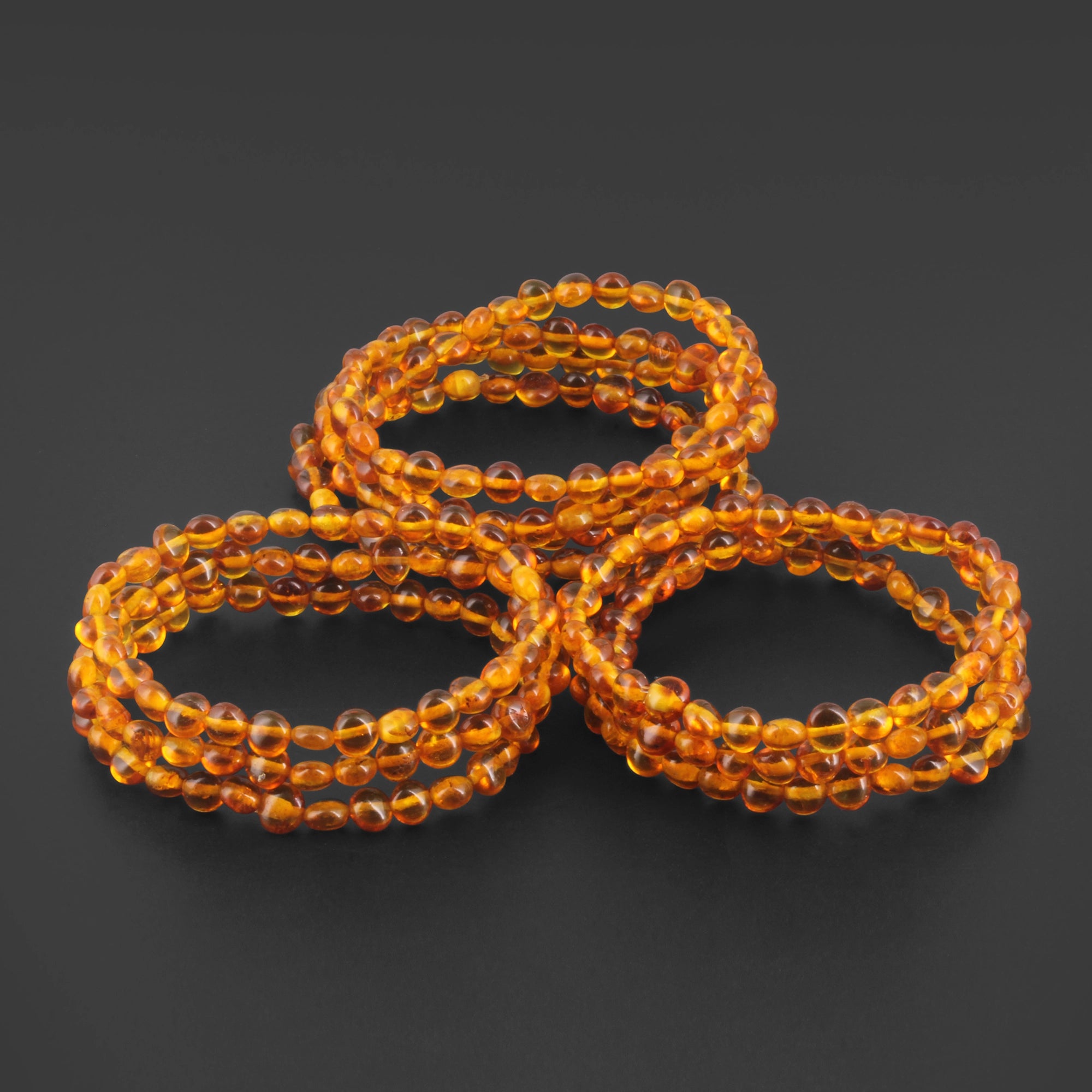 BALTIC AMBER ADULT BRACELETS LOT OF 10pcs - SIDE DRILL. XS64LC