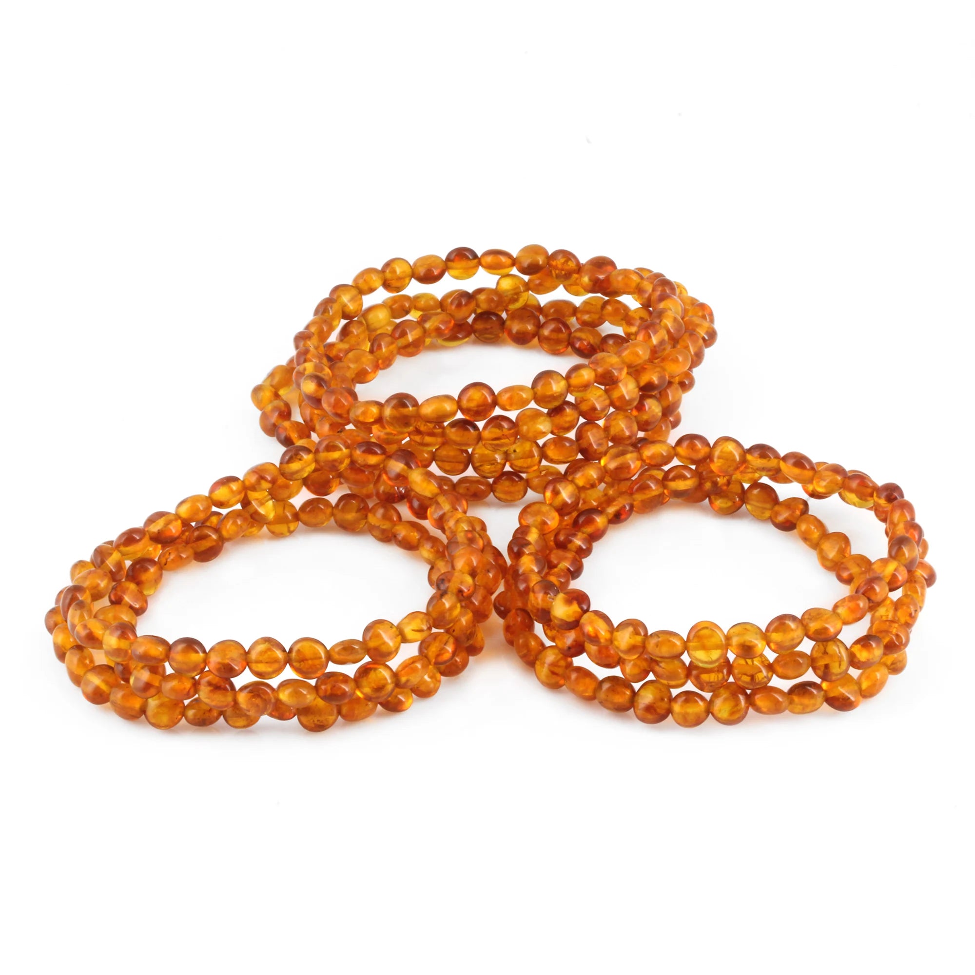 BALTIC AMBER ADULT BRACELETS LOT OF 10pcs - SIDE DRILL. XS64LC