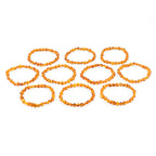 BALTIC AMBER ADULT BRACELETS LOT OF 10pcs - SIDE DRILL. XS64LC