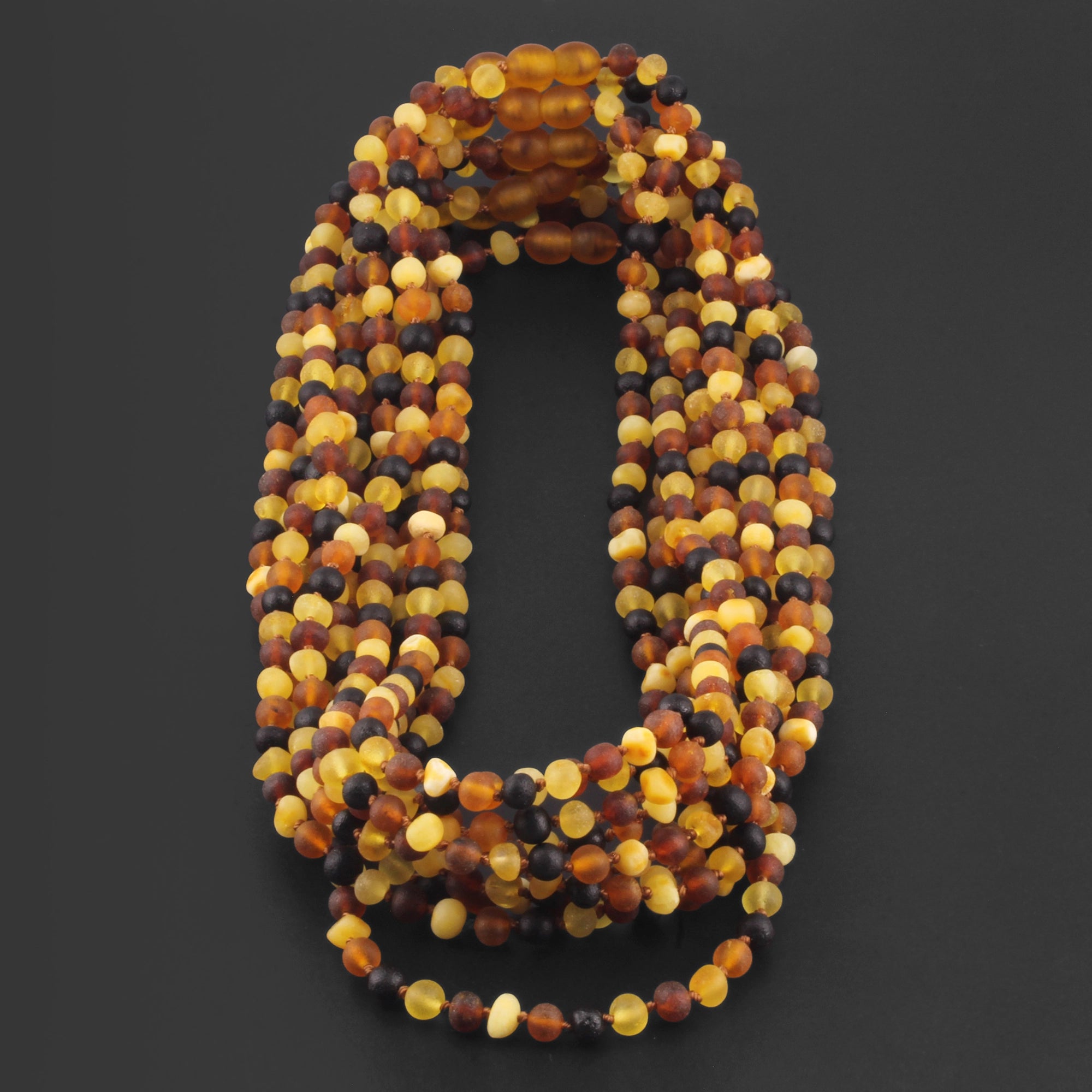 BALTIC AMBER ADULT NECKLACES LOT OF 10pcs - BAROQUE. XB54MM