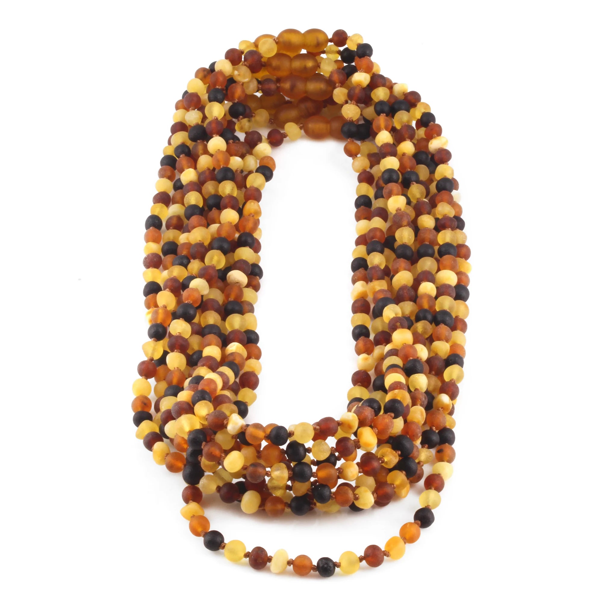 BALTIC AMBER ADULT NECKLACES LOT OF 10pcs - BAROQUE. XB54MM