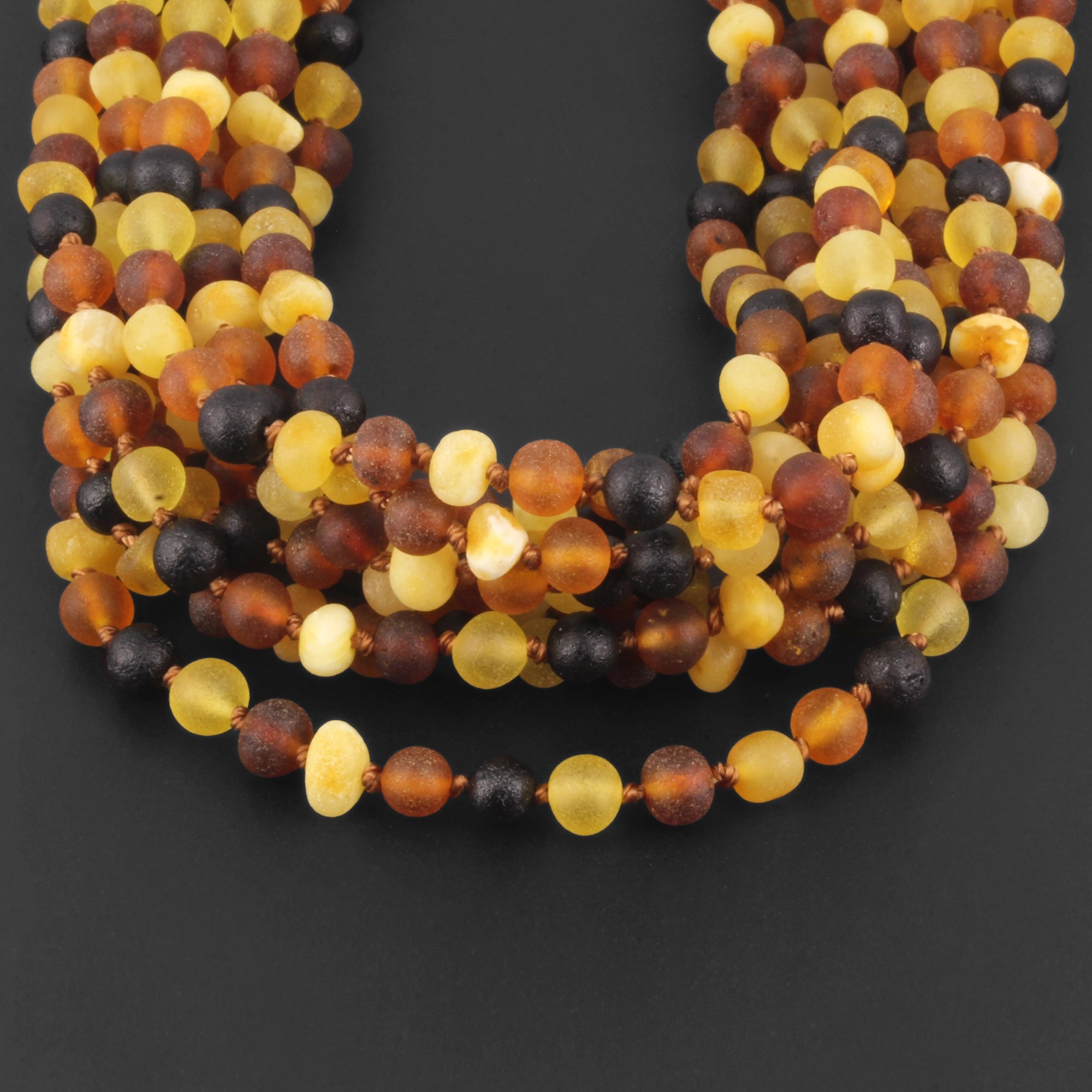BALTIC AMBER ADULT NECKLACES LOT OF 10pcs - BAROQUE. XB54MM