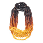 Baltic Amber Adult Necklace Baroque Rainbow Matte Finish – Wholesale Lot of 10pcs - 45cm / 17.7in – XB54R2M
