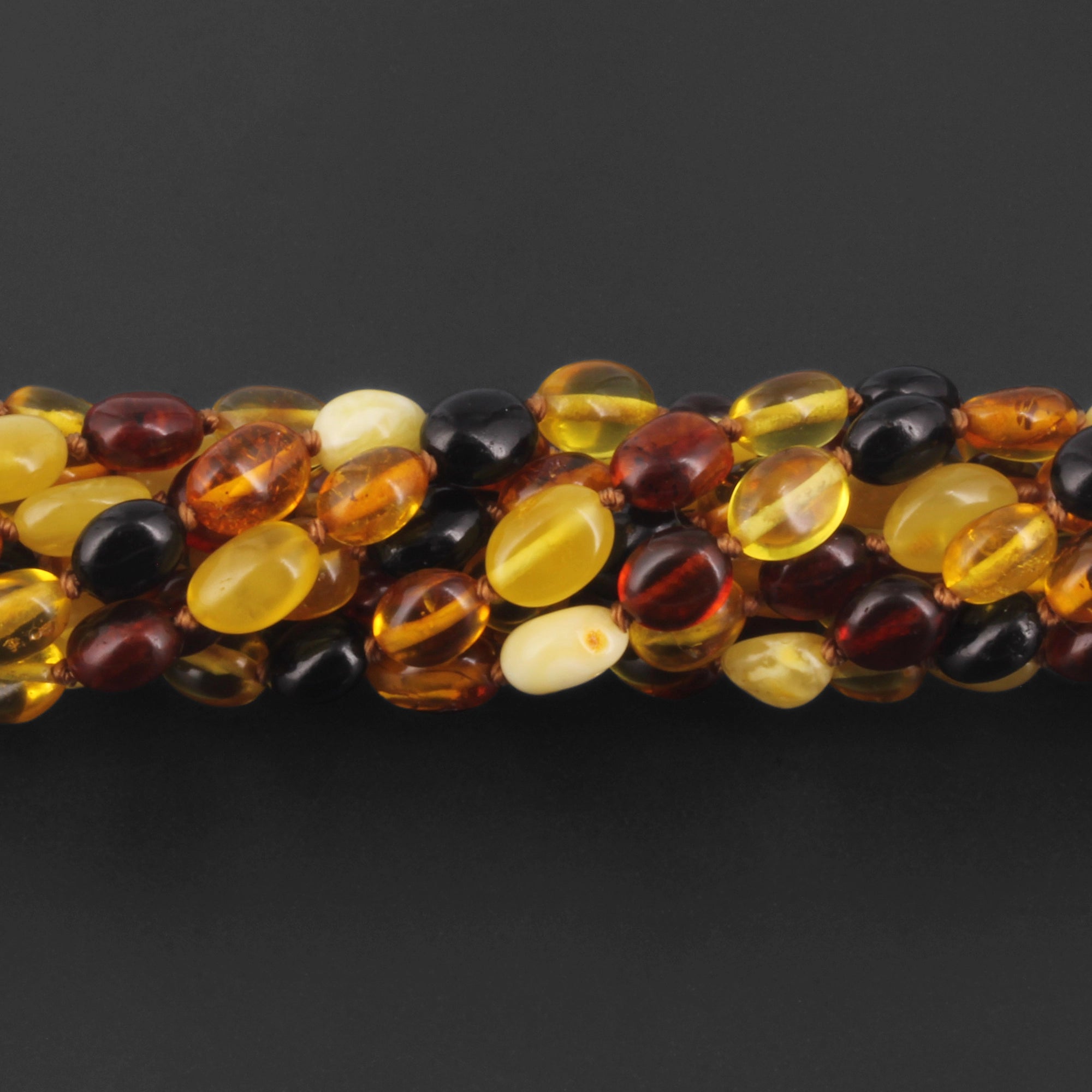 BALTIC AMBER ADULT NECKLACES LOT OF 10pcs - OLIVE. XO75M