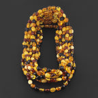 BALTIC AMBER ADULT NECKLACES LOT OF 10pcs - OLIVE. XO75M