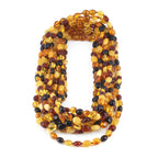 BALTIC AMBER ADULT NECKLACES LOT OF 10pcs - OLIVE. XO75M