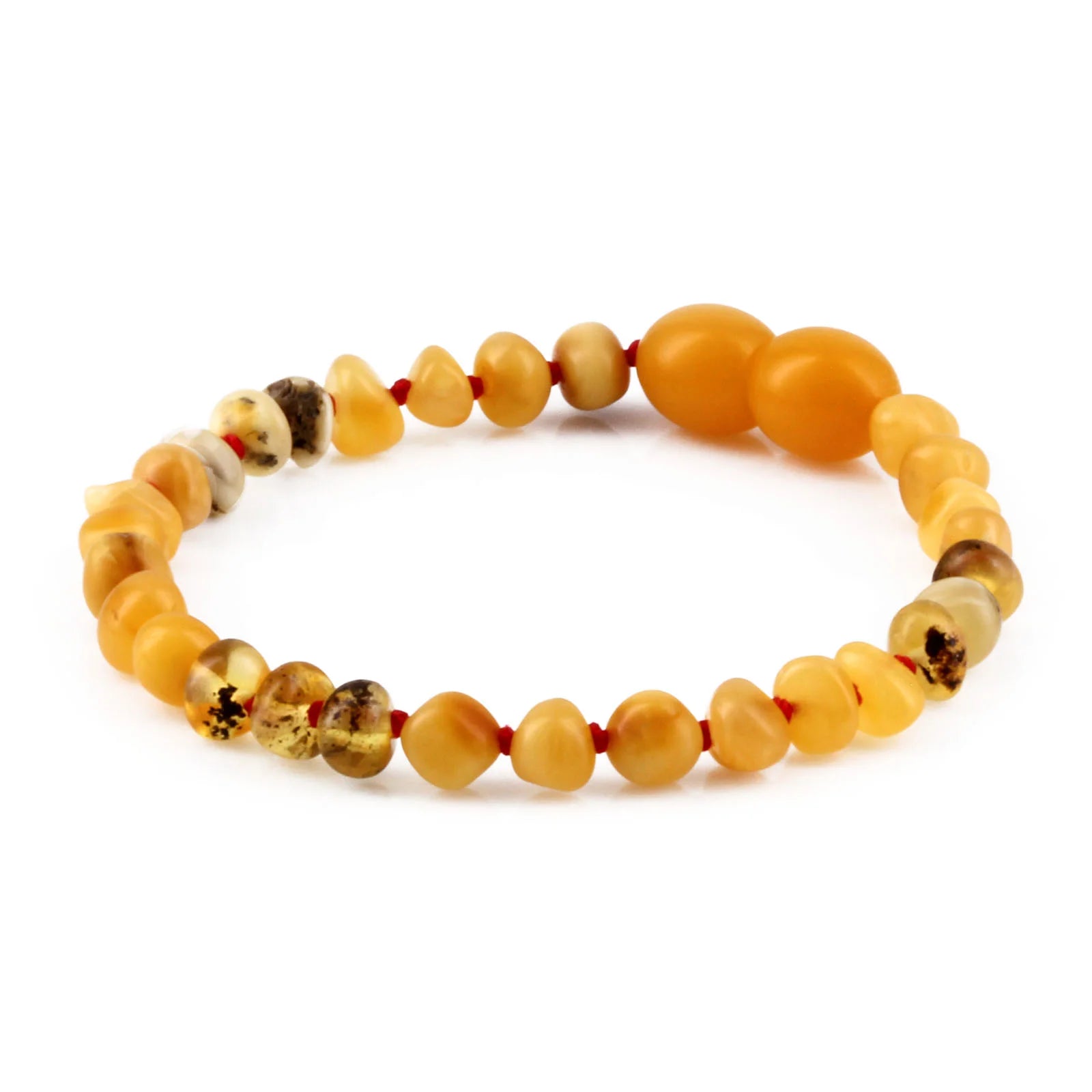 BALTIC AMBER BABY TEETHING BRACELETS LOT OF 10pcs - BAROQUE. BE224