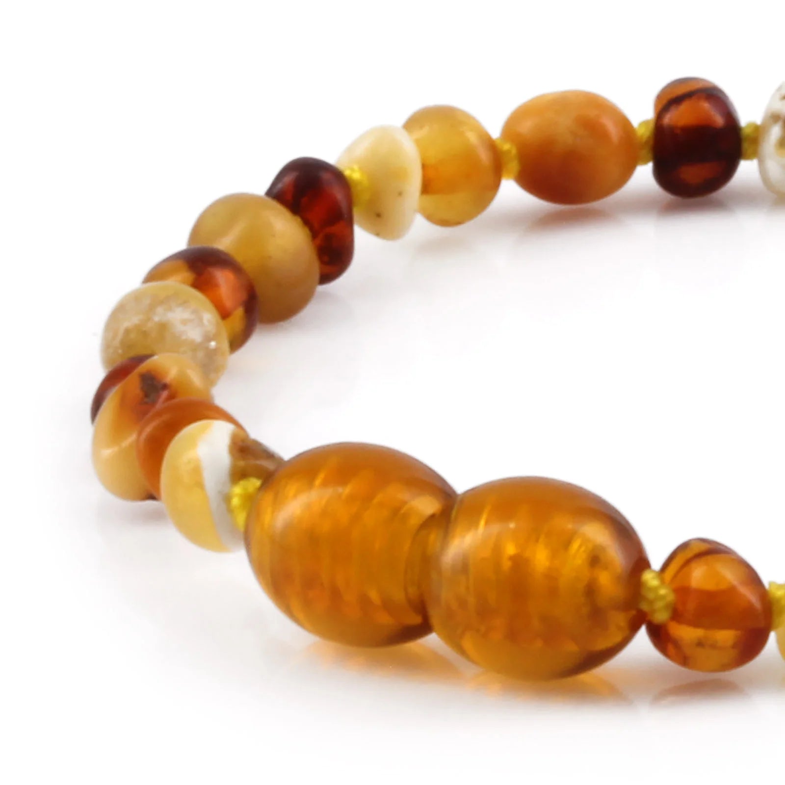 BALTIC AMBER BABY TEETHING BRACELETS LOT OF 10pcs - BAROQUE. BE229