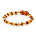 BALTIC AMBER BABY TEETHING BRACELETS LOT OF 10pcs - ROUNDEL. LE532