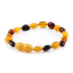 BALTIC AMBER BABY TEETHING BRACELETS LOT OF 10pcs - OLIVE. AS13