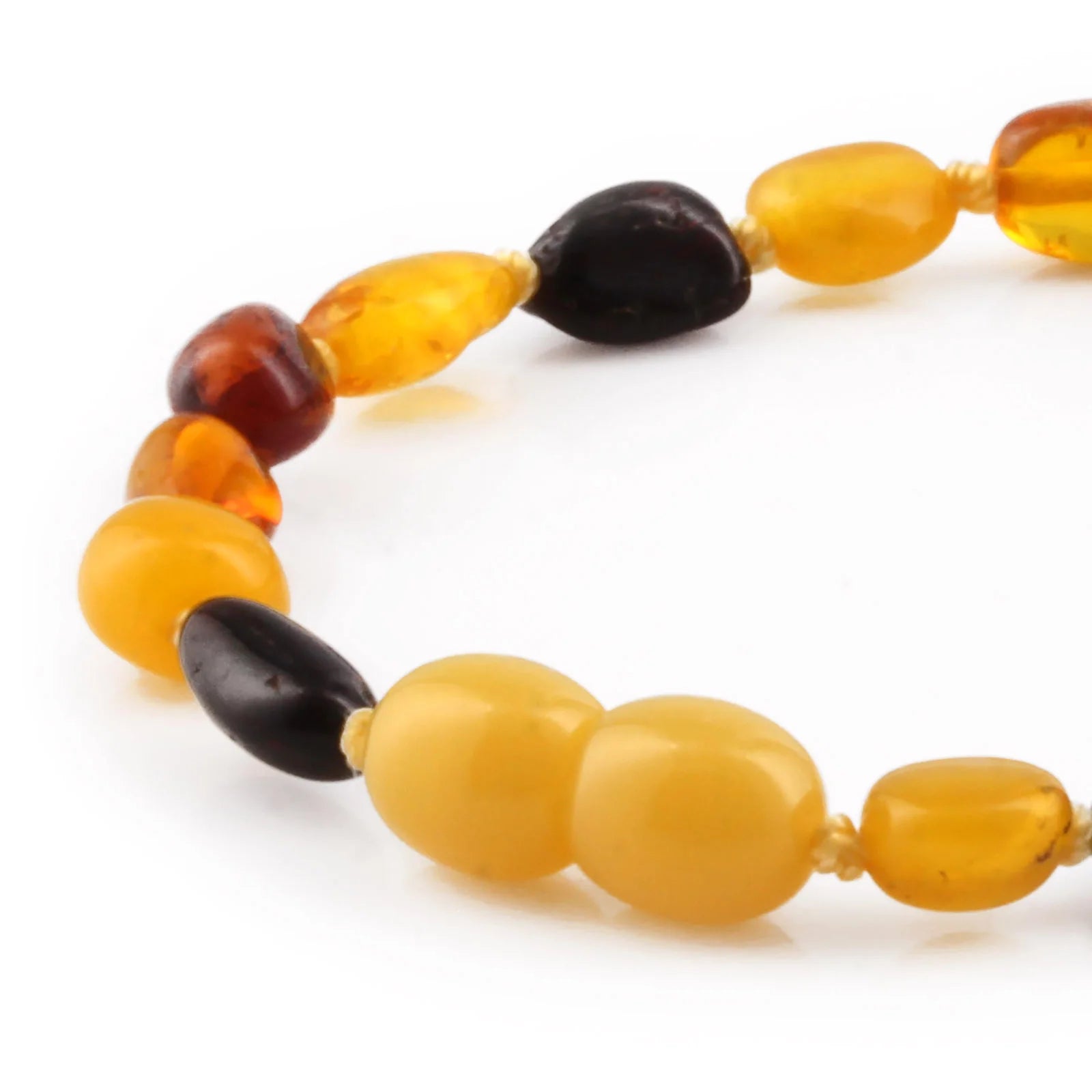 BALTIC AMBER BABY TEETHING BRACELETS LOT OF 10pcs - OLIVE. AS13