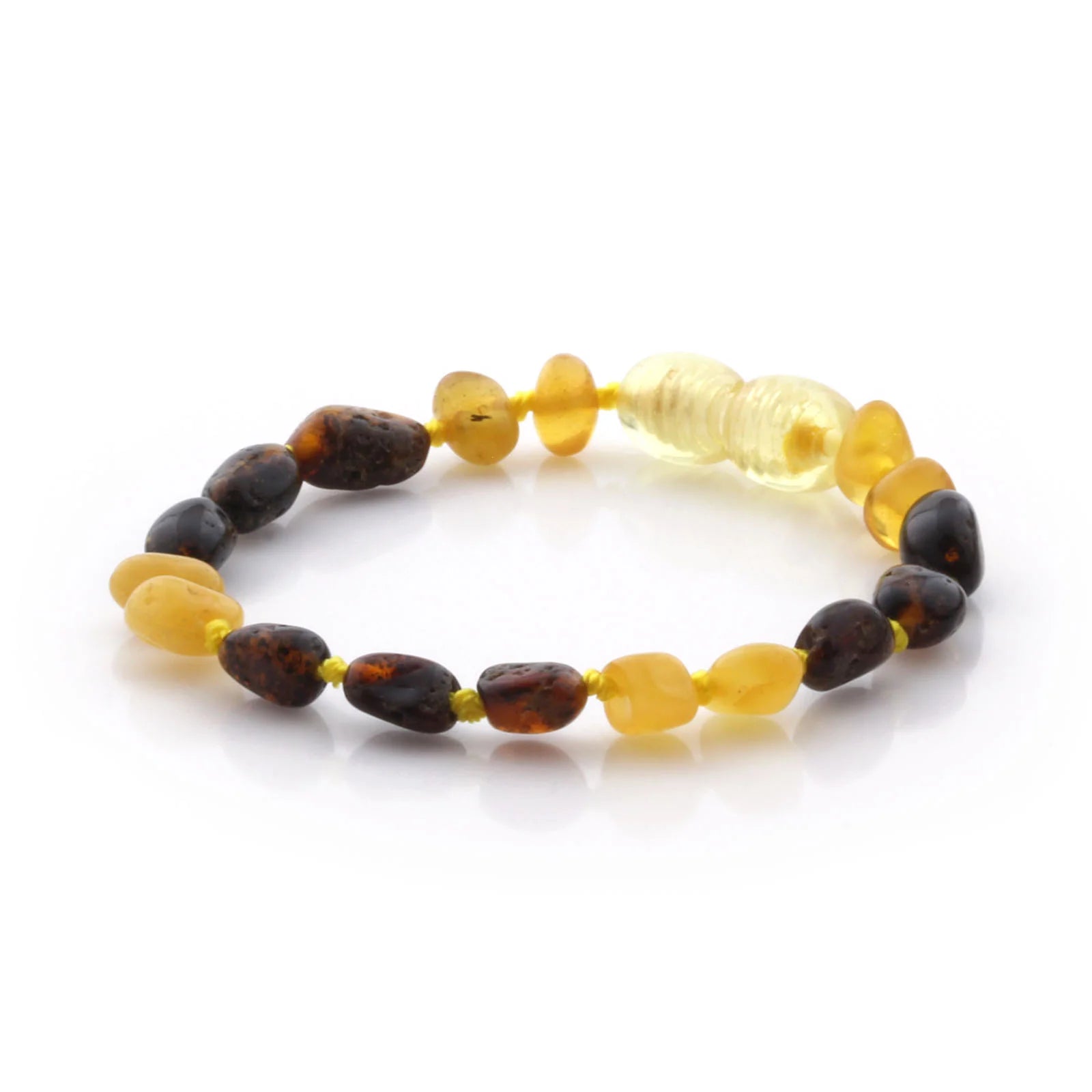 BALTIC AMBER BABY TEETHING BRACELETS LOT OF 10pcs - OLIVE. BE138