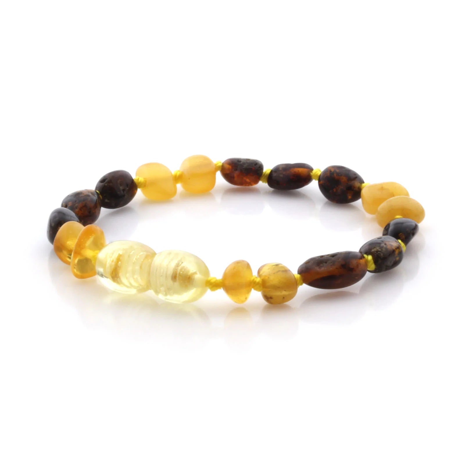 BALTIC AMBER BABY TEETHING BRACELETS LOT OF 10pcs - OLIVE. BE138