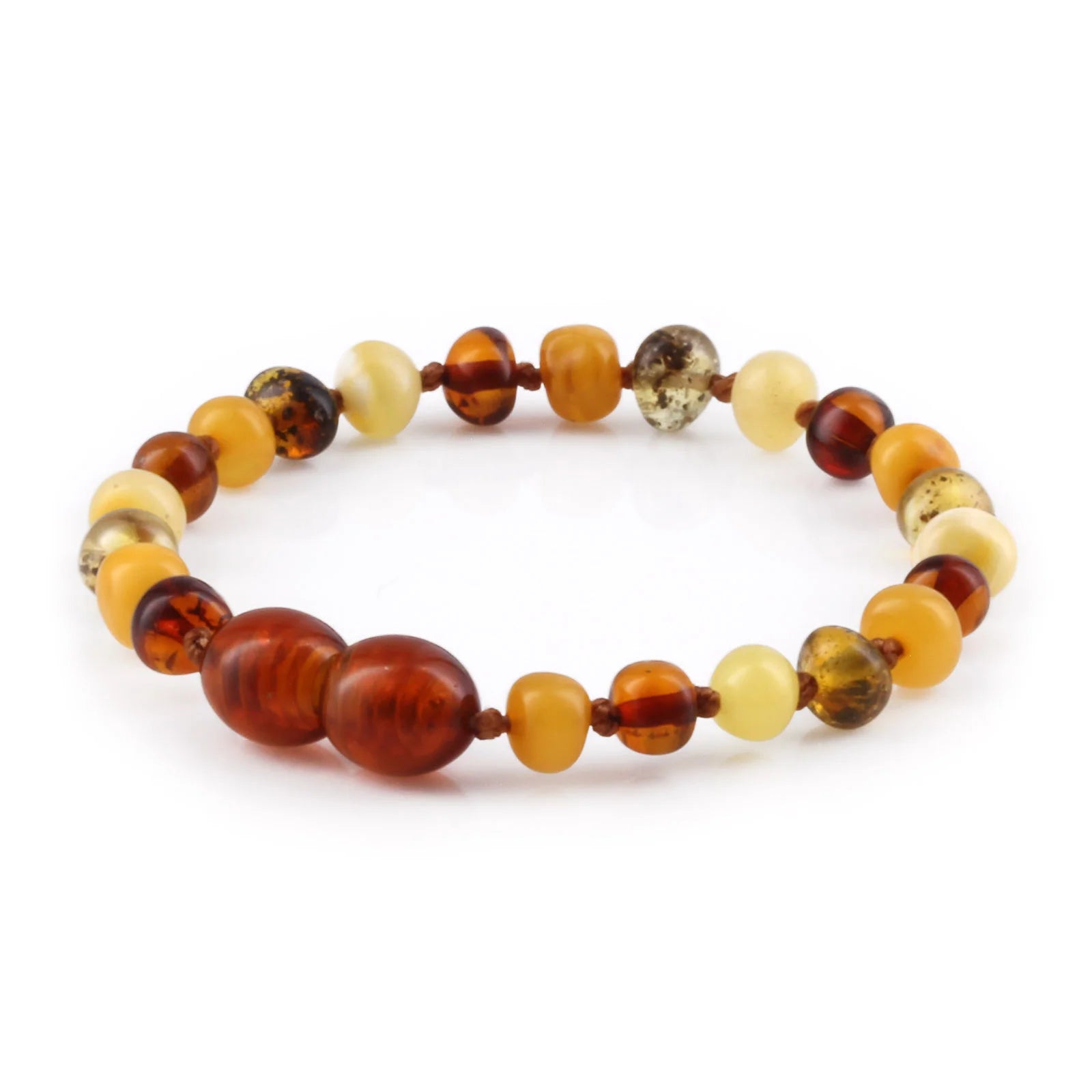 BALTIC AMBER BABY TEETHING BRACELETS LOT OF 10pcs - BAROQUE. LE523