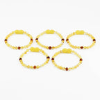 BALTIC AMBER BABY TEETHING BRACELETS LOT OF 10pcs - BAROQUE. XLE8