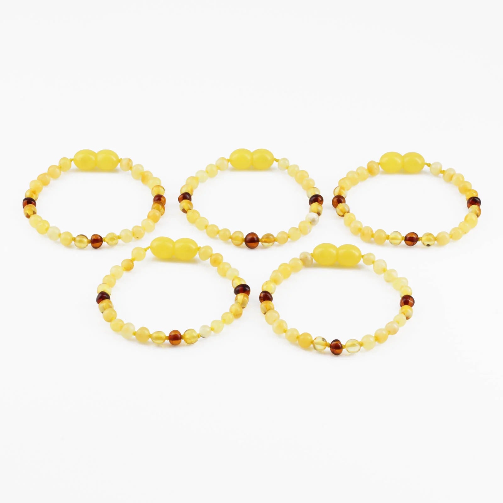 BALTIC AMBER BABY TEETHING BRACELETS LOT OF 10pcs - BAROQUE. XLE8