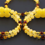 BALTIC AMBER BABY TEETHING BRACELETS LOT OF 10pcs - BAROQUE. XLE8