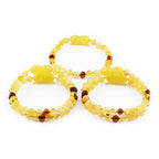 BALTIC AMBER BABY TEETHING BRACELETS LOT OF 10pcs - BAROQUE. XLE8